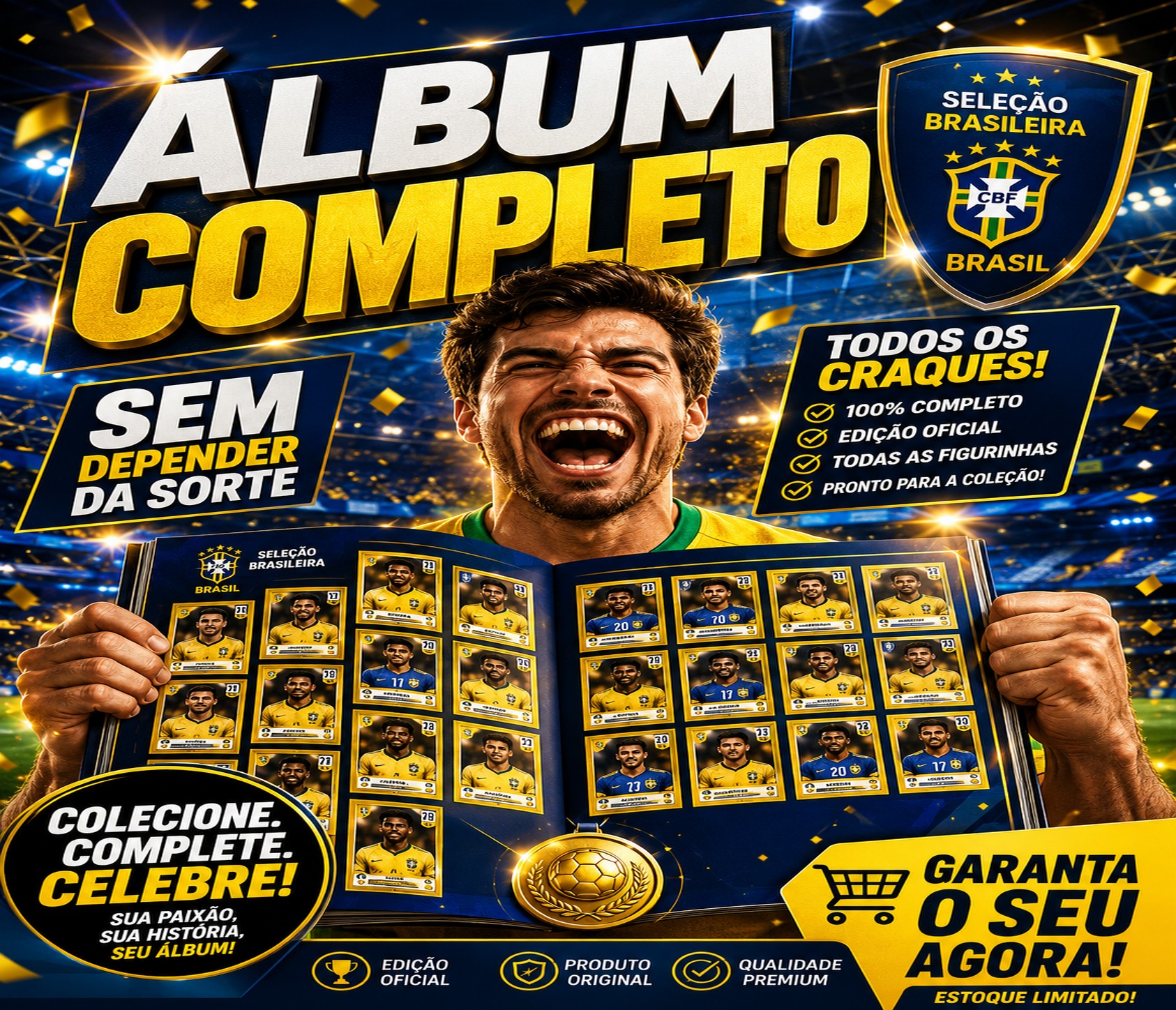 Kit Digital Álbum Copa do Mundo 2026 + 900 Figurinhas PDF