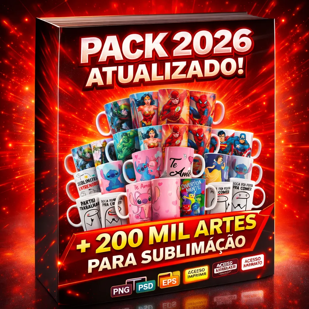 Pack de sublimação Para canecas e camisas Artes prontas para imprimir